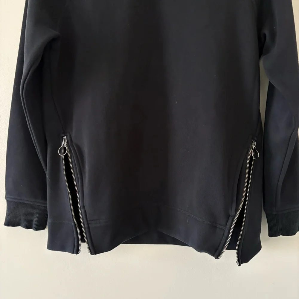 Athleta Cozy Karma Side Zip Sweatshirt Funnel Neck Pullover Black Size Small - Picture 7 of 13